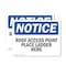 Signmission Roof Access Point Place Ladder Here OSHA Notice Sign, Vinyl Decal, 10in W x 7in L, 2PK OS-2PACK-NS-D-710-L-18120 - alternate 1